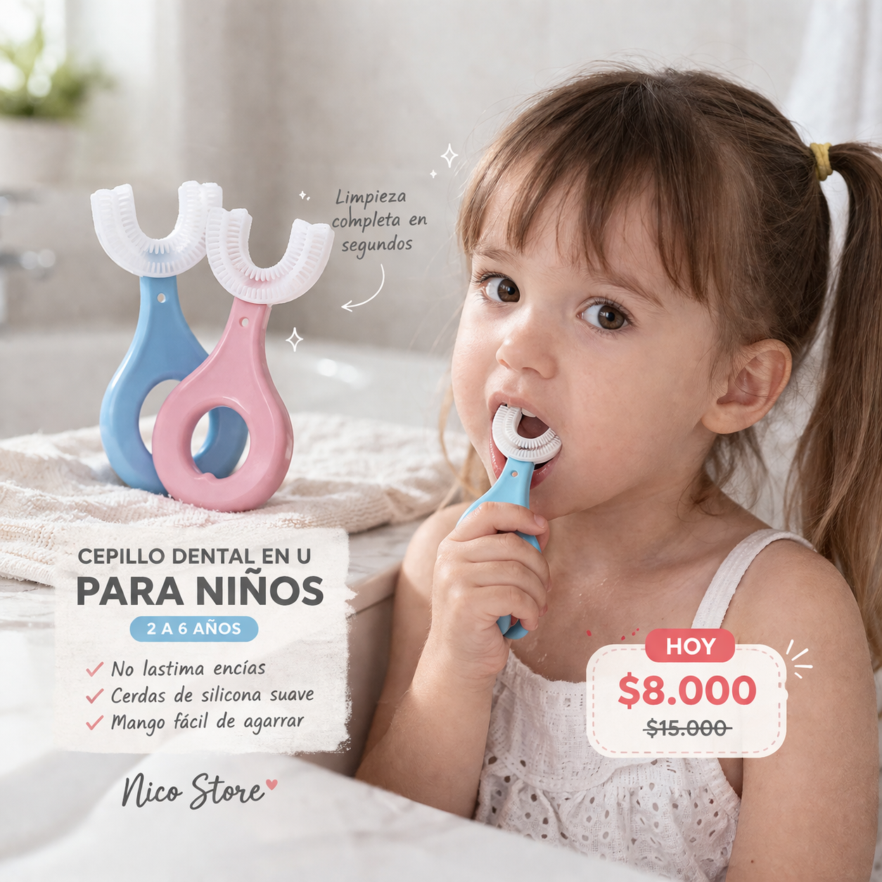Cepillos De Dientes Forma U Para Niños