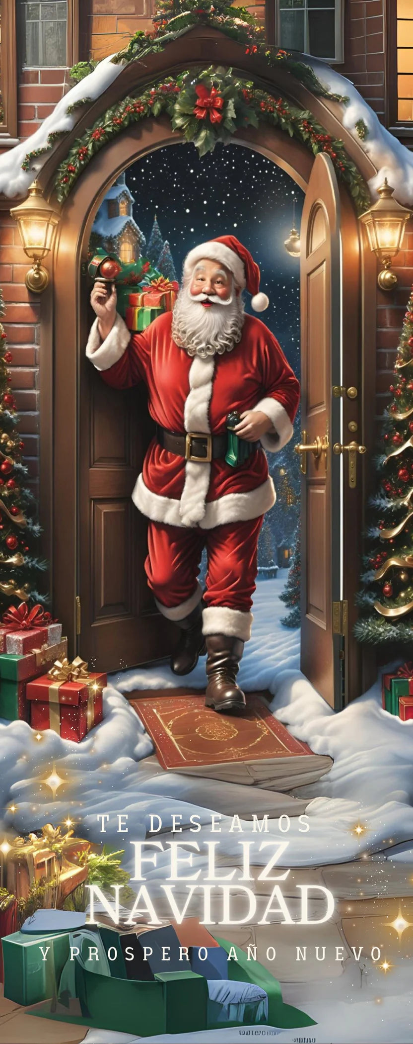 FUNDAS NAVIDEÑAS PARA PUERTA PAGA 2 LLEVA 3