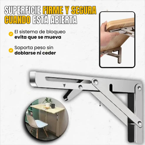Soporte Plegable de Pared — Acero Inoxidable (Pack x2)