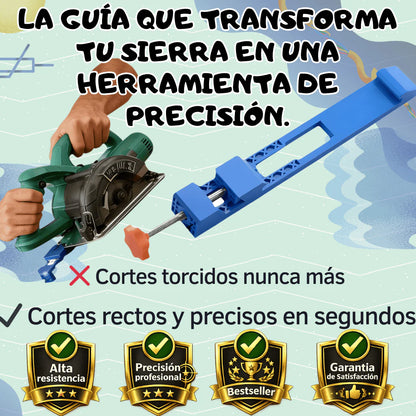 Guia base de maquina, corte ajustable