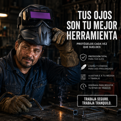 Careta de soldadura con oscurecimiento automático