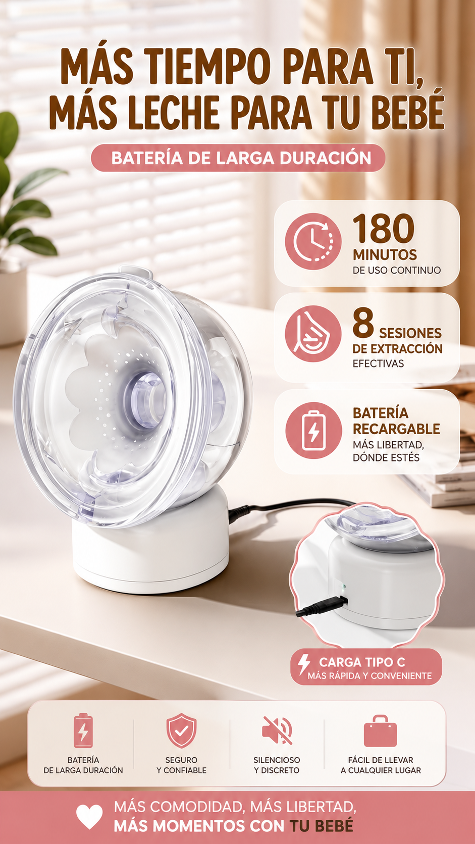 Momfree - Extractor De Leche Eléctrico + Sesión en vivo