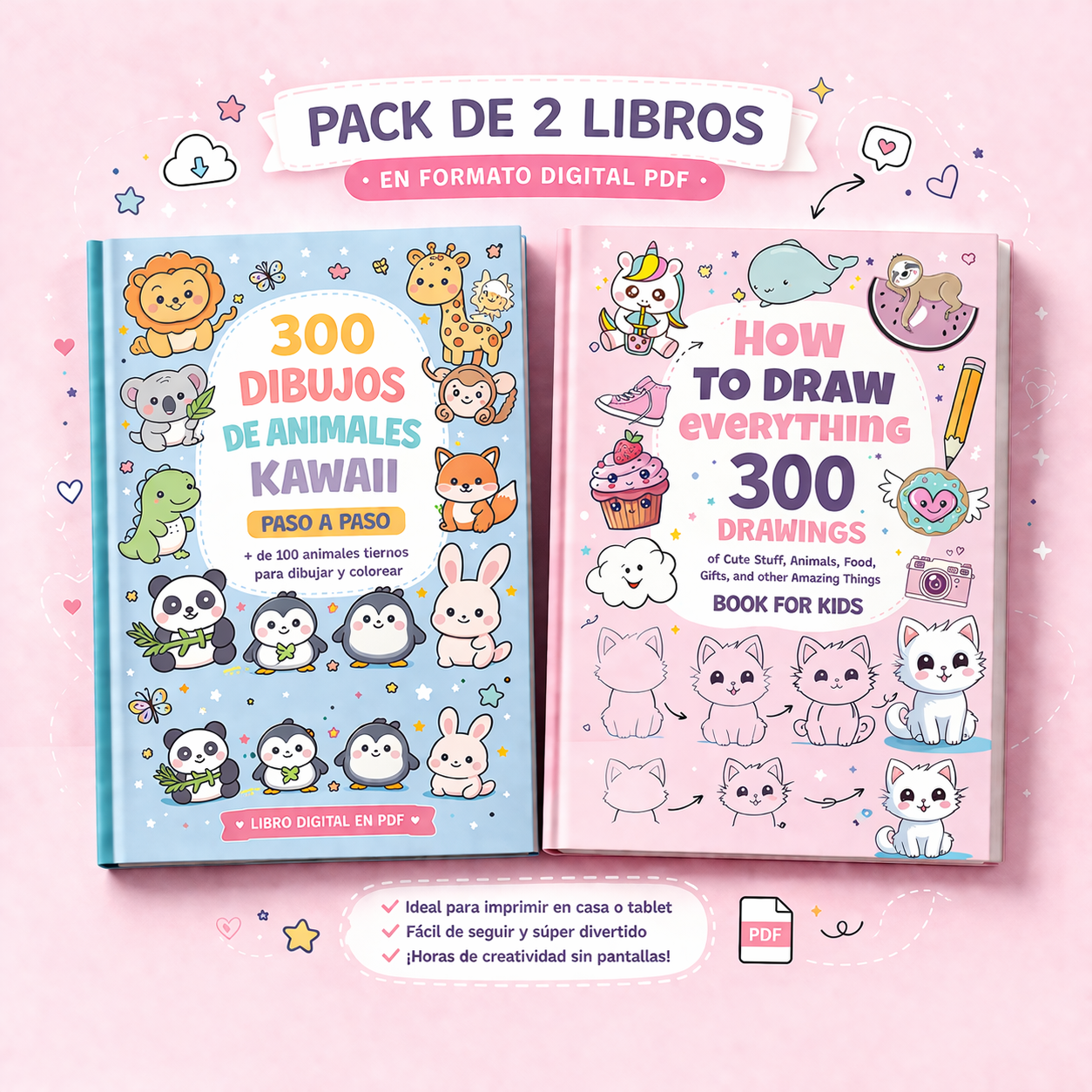 Pack Plantillas de dibujo - Edición PDF listos para imprimir y empezar a crear