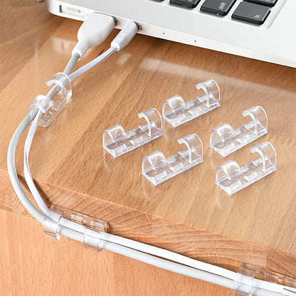 Pack x36 Clips Autoadhesivos Para Organizar Cables