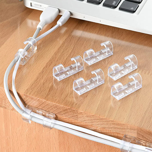 Pack x36 Clips Autoadhesivos Para Organizar Cables