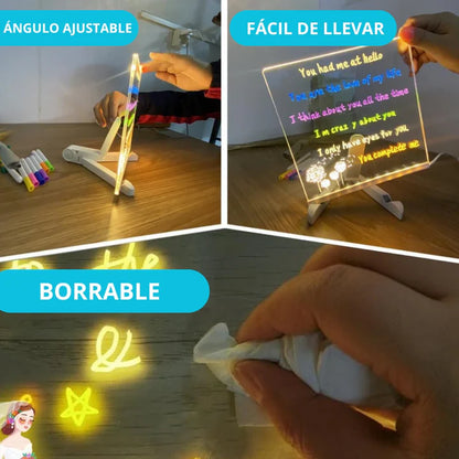 Tablero Mágico Multifuncional LED 30cm x 20cm