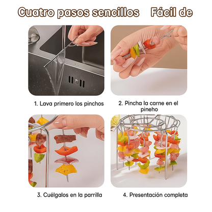 Parrilla Premium (22 pinchos)+ Libro de recetas Exclusivo 🎁