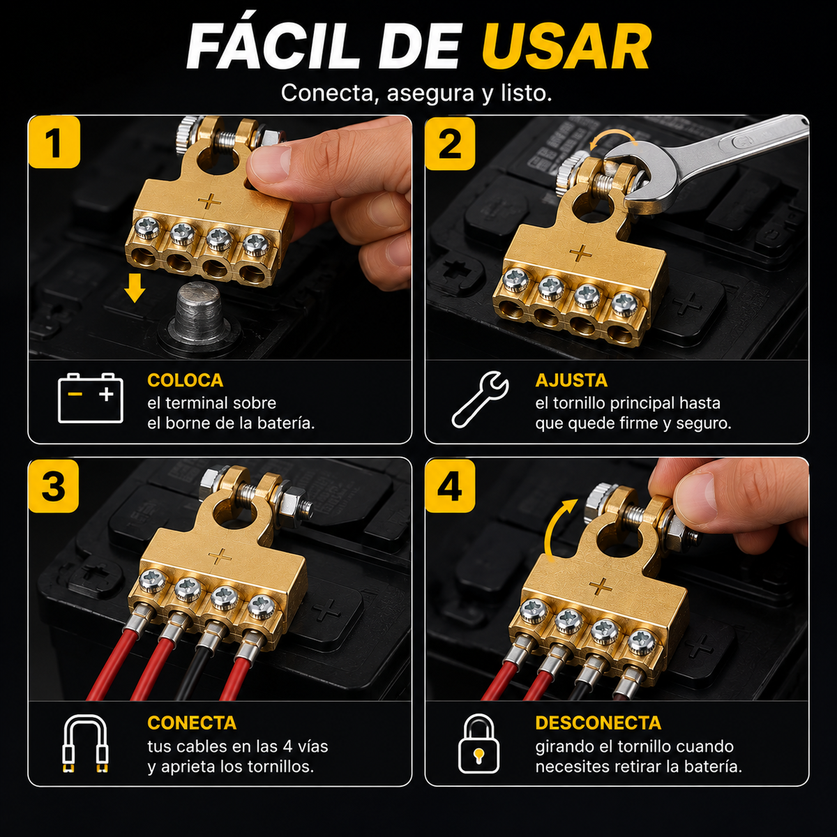 CONECTOR BATERIA IMPORTADO PACK X 2