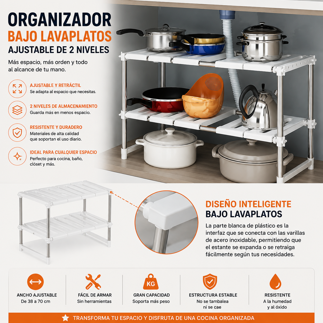 Repisa expandible