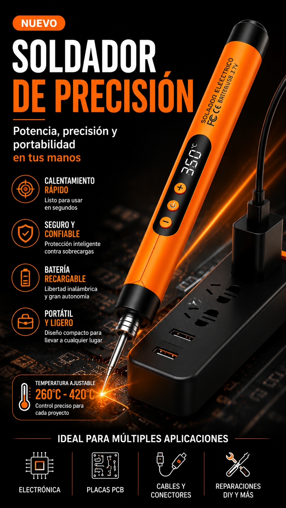 SOLDADOR PORTATIL SOLDAPRO 2.0