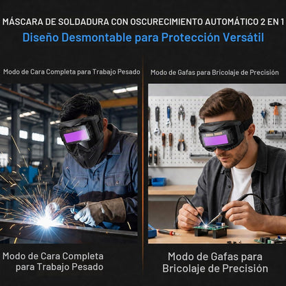 Careta de soldadura con oscurecimiento automático