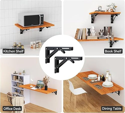 Soporte Plegable de Pared — Acero Inoxidable (Pack x2)