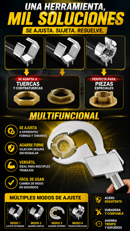 Llave multifuncional desagues plomeria