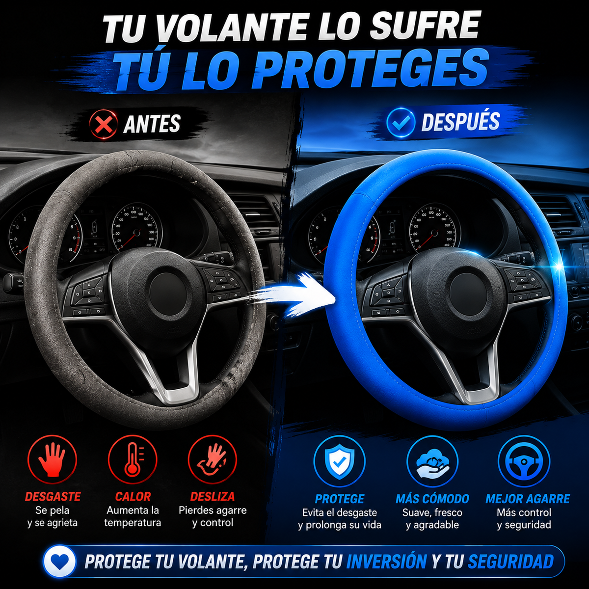 FlexiGrip - Funda de Silicona para Volante