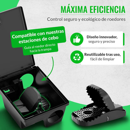 Trampa Pro - Pack 5 Trampas para eliminar ratones SIN tocarlos
