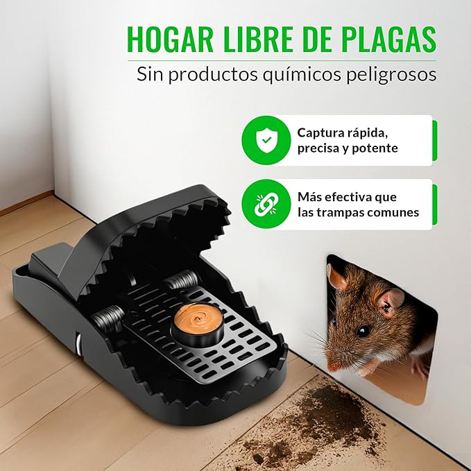Trampa Pro - Pack 5 Trampas para eliminar ratones SIN tocarlos