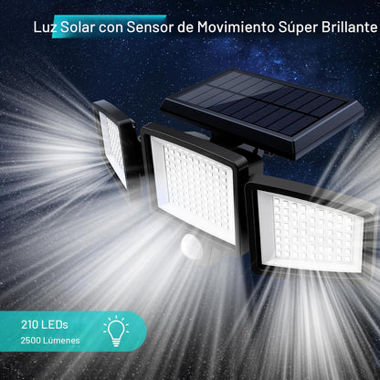 Reflector Solar X3 Máxima Iluminación sin Cableado