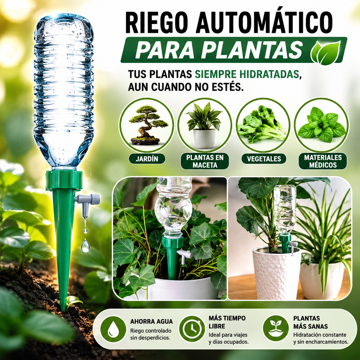 Kit x5 Dispensadores de Riego para Plantas