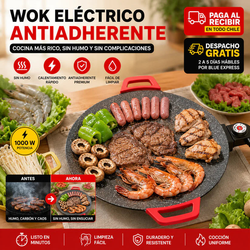 PLANCHA ELÉCTRICA MULTIFUNCIONAL PREMIUM
