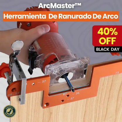Herramienta auxiliar de ranurado de arco