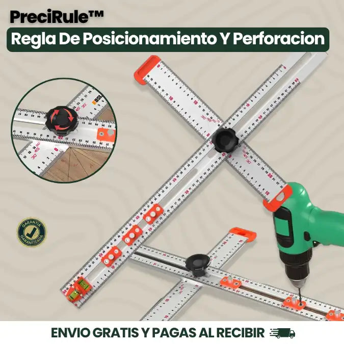 Regla de posicionamiento y perforación