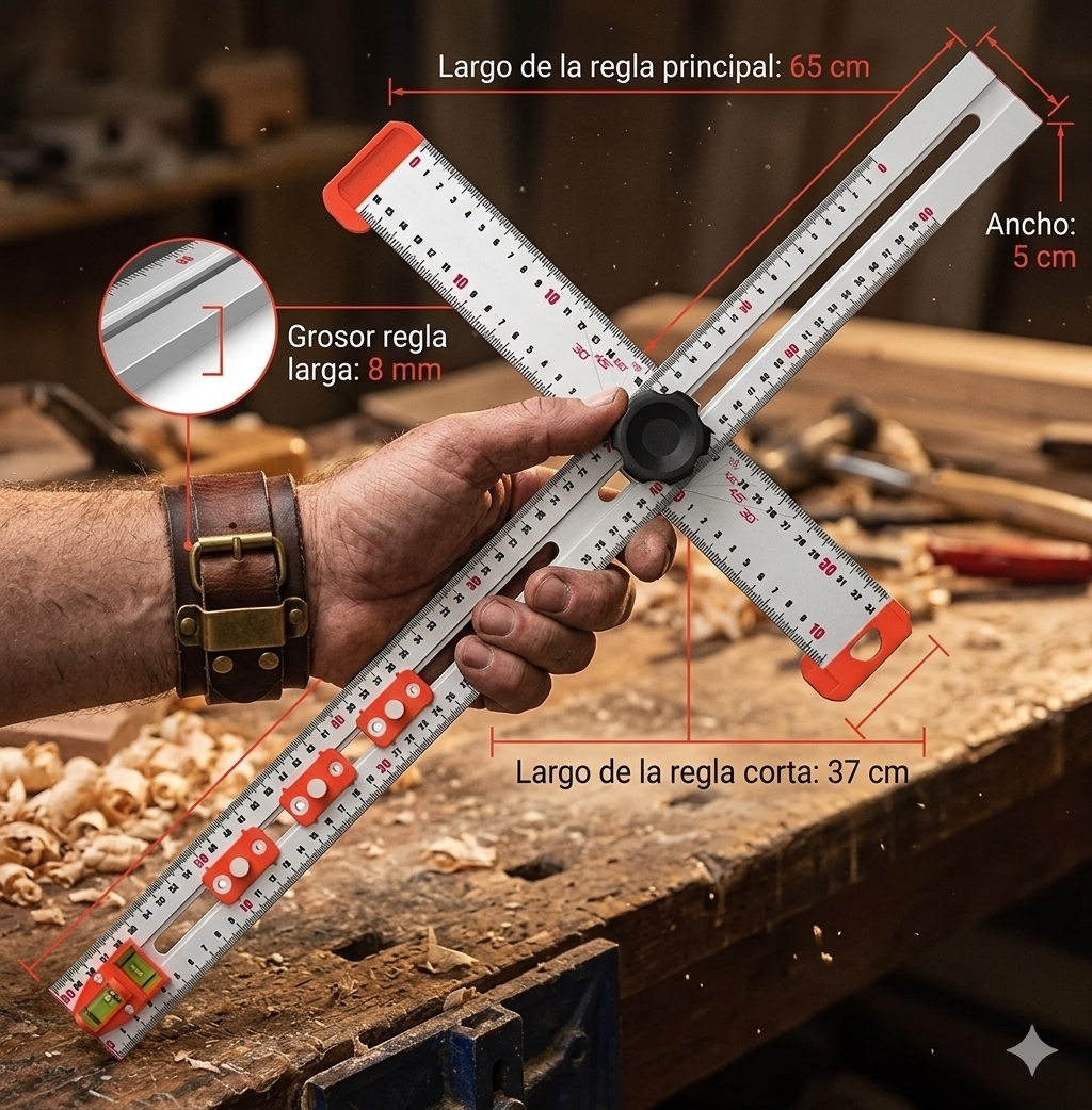 Regla de posicionamiento y perforación