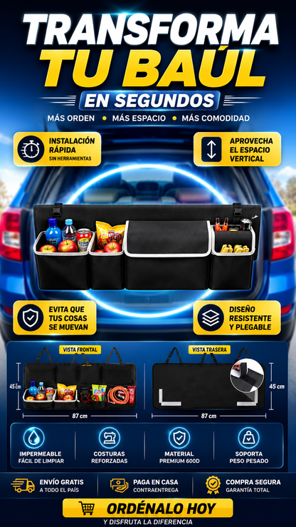 Organizador Maletero Baúl Para Carro