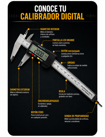 Calibrador Digital Lcd 150mm 6 Pulgadas