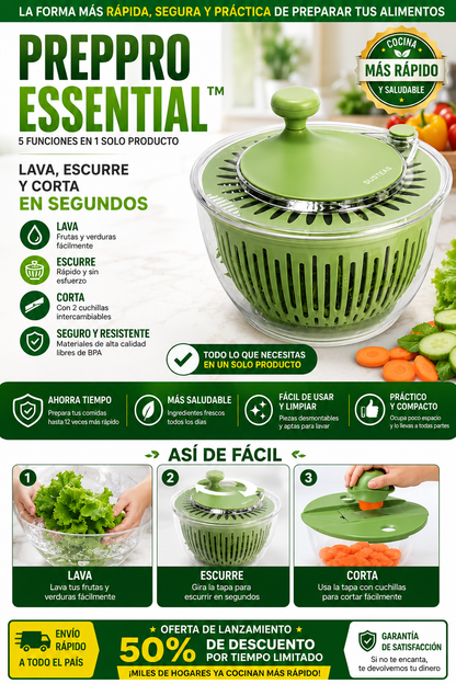 Set Multifuncional 8 en 1 PrepPro Essential