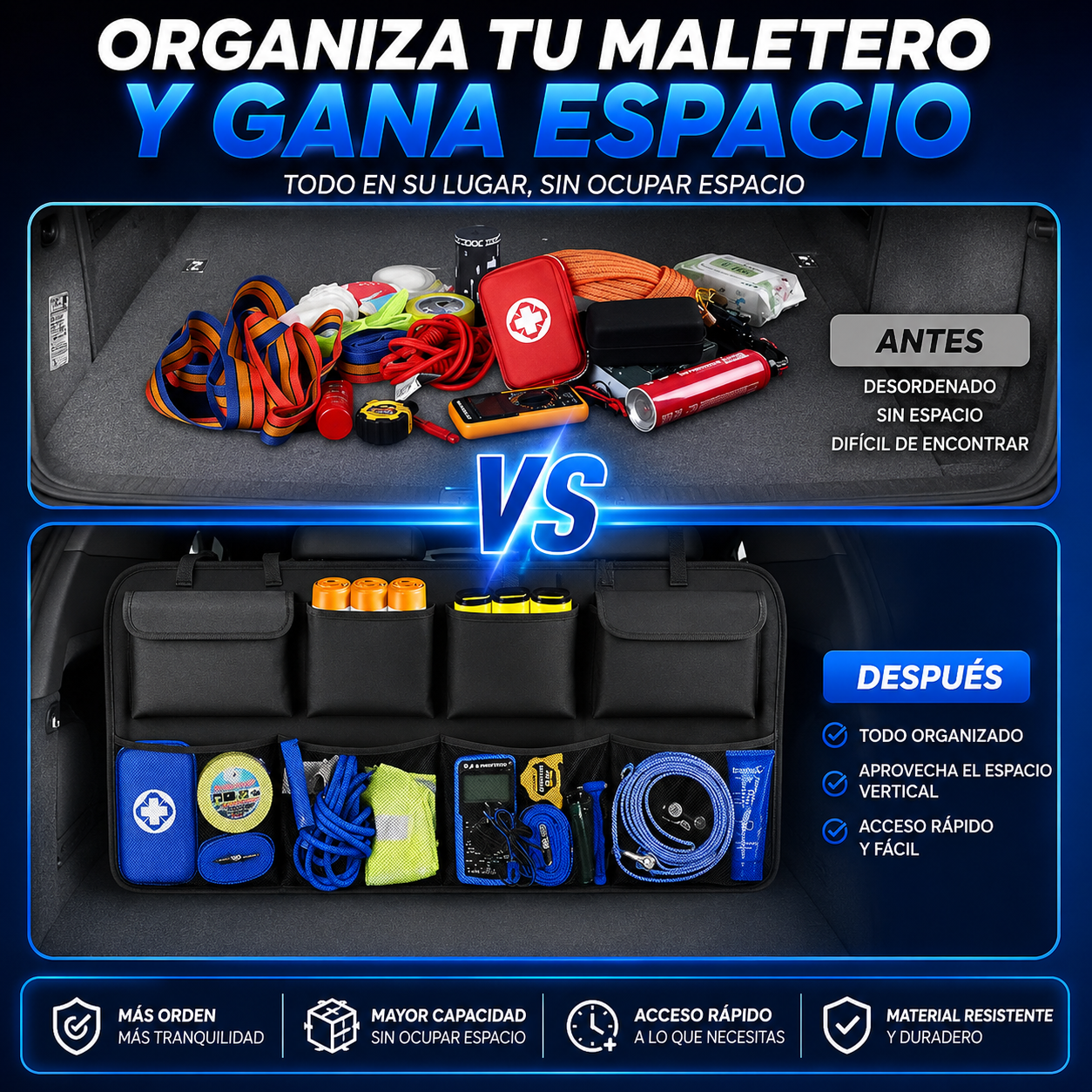 Organizador Maletero Baúl Para Carro