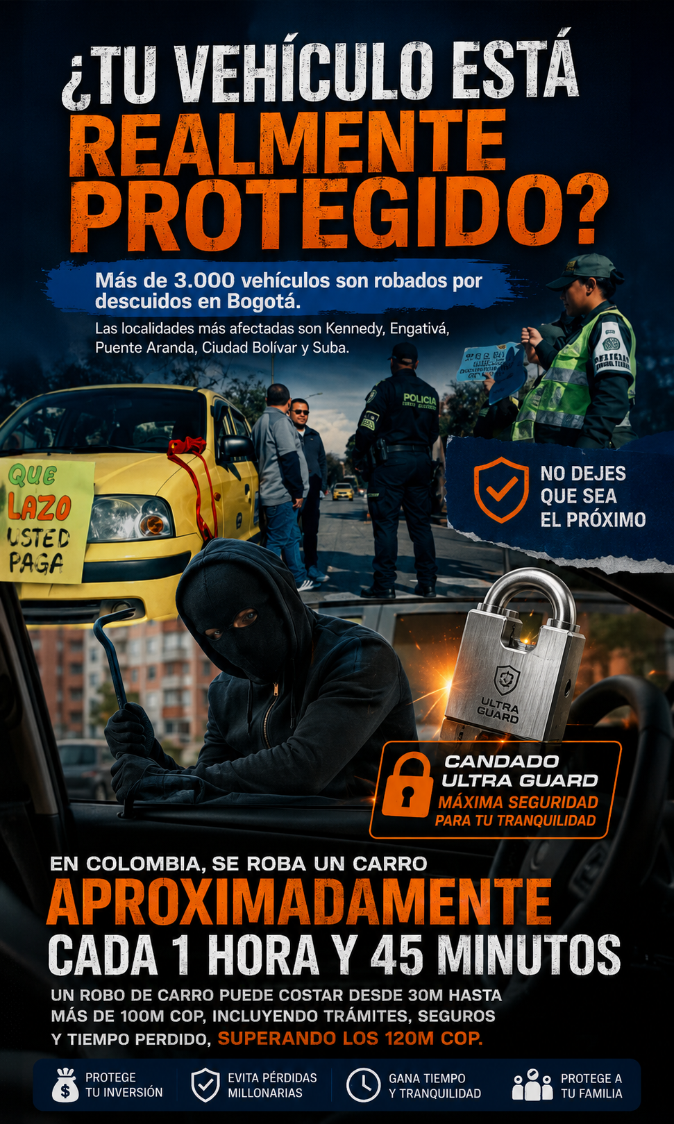 CANDADO ANTIROBO PARA CARRO