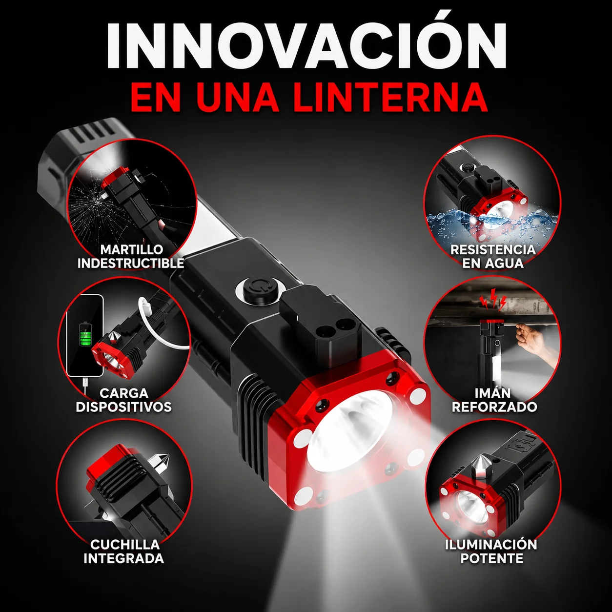 Linterna Táctica Multiuso  Lleva 2X1