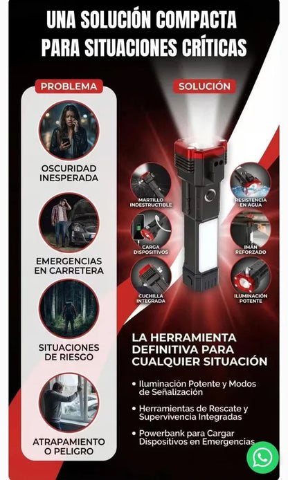 Linterna Táctica Multiuso  Lleva 2X1