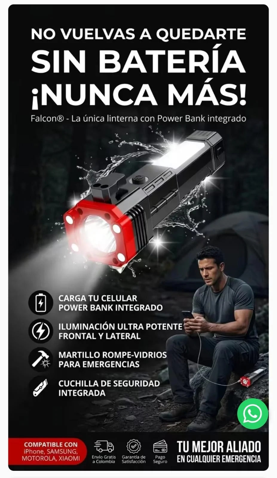 Linterna Táctica Multiuso  Lleva 2X1